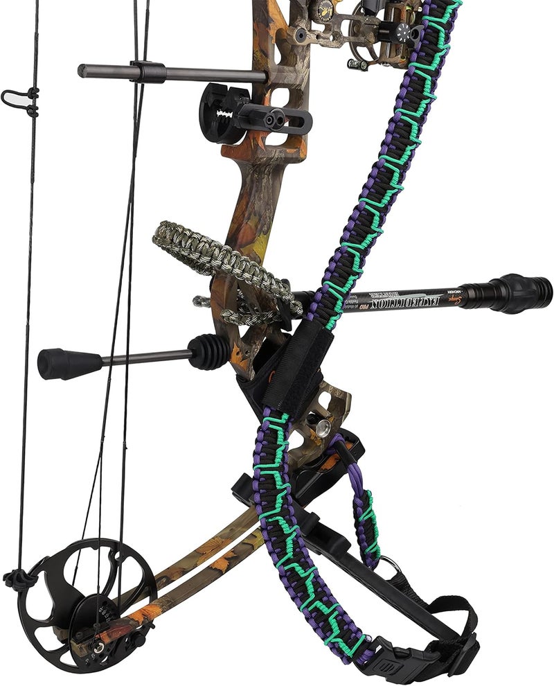 Sunya Paracord Compound Bow Sling with V2 Upgraded Magnetic Connection System. Lightweight Hands Free Shoulder Carrying Sling for Bow Hunting, Field Archery and 3D - Image 3